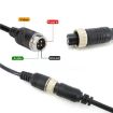 4 Pin Aviation Female to RCA Female Car Camera Adapter, 50cm Wire - 5