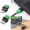 JUXIN USB2.0 Type-A Male to 4 Pin Screw Terminal Block Adapter - 2
