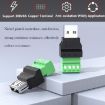 JUXIN USB2.0 Type-A to 4 Pin Screw Terminal Block Adapter, Female - 3