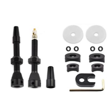 44mm Black Tubeless French Valve for Mountain Road Bike - 1