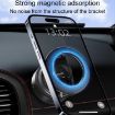 D23-2 Magnetic Vehicle Phone Holder Folding Dashboard Mount (Silver) - 6