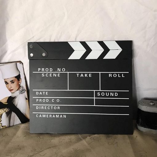 Large Black Wooden Director Board for Movie Scene Photography Props - 1