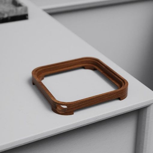 Walnut Wooden Desktop Base for MAC Mini M4 Heat Dissipation - 1