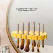 Leaf Shape Wall-mounted Makeup Brush & Toothbrush Rack (Black) - 6