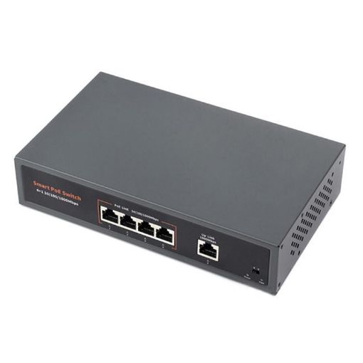 Waveshare Industrial 120W 4-Port PoE Gigabit Ethernet Switch (US Plug) - 1