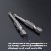 WEILIGU 5pcs 75mm T15 Magnetic S2 Pneumatic Drill Bit Set - 5