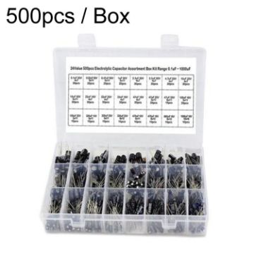 24 Spec Electrolytic Capacitor Kit 0.1uF-1000uF 500pcs/Box - 1