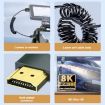 Mini HDMI Left Bend 8K 60Hz HDMI 2.1 Spring Cable 0.5m - 5