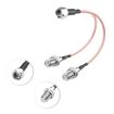 15cm Coaxial RF Cable F Male to Dual Female Splitter - 4