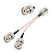 20cm UHF Female to 2 Female Y Adapter PL-259 RG316 Coaxial - 1