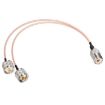 UHF Female to Dual Male Adapter Cable SO239 to PL259Y, 30cm - 2