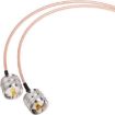 UHF Male to Dual UHF Male 30cm Splitter Cable Adapter RG316 - 2