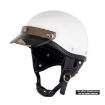 Retro Motorcycle Helmet Visor Sunshade with 3-Button Brim (Dark Tea) - 6