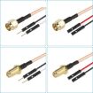 SMA Female to Dual DuPont Male RF Test Adapter Cable 0.3m - 2