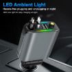 E1 Car Bluetooth MP3 Charger with Starry Sky Spotlight (Black) - 3