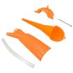 3pcs Harley Motorcycle Oil Diverter & Funnel Set (Orange) - 1
