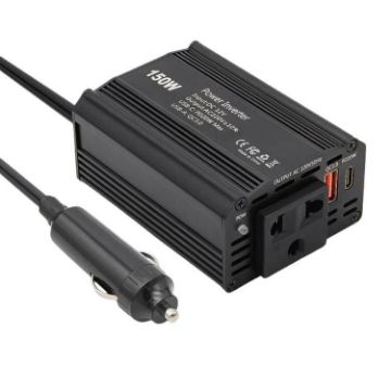 150W QC3.0 Fast Charging Car Inverter Power Adapter (EU Plug) - 1
