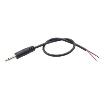 3.5mm Mono Cable 2Pin AUX Audio Power Cord, 25cm - 1