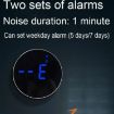 RGB LED Wall Clock with WiFi App Control and Alarm (White/Black) - 6