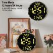 11.6" RGB Wall Clock, Remote-Controlled, Multi-Functional, Bamboo - 5