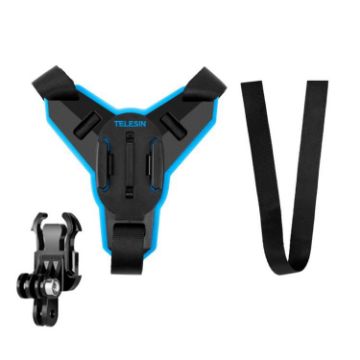 TELESIN Motorcycle Helmet Chin Mount for GoPro/Insta360/DJI Osmo - 1
