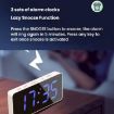 Dynamic RGB Alarm Clock: 11 Colors, 6 Brightness Levels (Black Shell) - 4