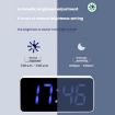Dynamic RGB Alarm Clock: 11 Colors, 6 Brightness Levels (Black Shell) - 5