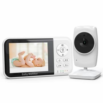 3.2" LCD Wireless Baby Monitor, 2-Way Audio, Night Vision, UK Plug - 1