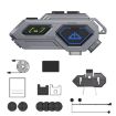C8Pro Bluetooth Helmet Headset IPX7 Waterproof with Flashlight - 1