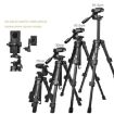 YUNTENG VCT-608 Camera Tripod 11.8-25.4" with 360 Pan Head, Black - 3