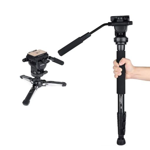 YUNTENG VCT-588 Camera Monopod DSLR Tripod with Hydraulic Ball Head - 1