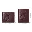BULL CAPTAIN RFID Cowhide Wallet, Multiple Card Slots (Coffee Vertical) - 2