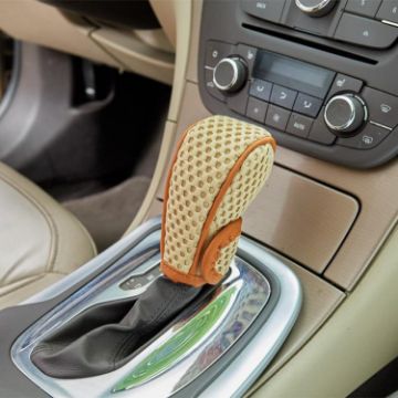 Universal Car Gearshift Cover, Beige Brown, Auto Transmission - 1