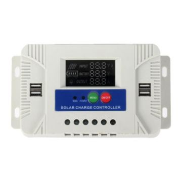 60A 12V 24V Solar Charge Controller with Color Screen Display - 1