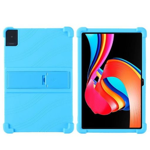 TCL TAB 10L Gen 2 Shockproof Silicone Case with Holder, Sky Blue - 1
