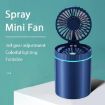 F98 Spray Cooling Fan & Humidifier with Lights - Plug-in Blue - 5