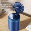 F98 Portable Fan Humidifier with Lights, Battery (Green) - 6