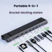 Aluminum 9-in-1 Hub Laptop Stand with PD Fast Charging & LAN Dock - 5