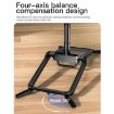 55-Inch Adjustable Quadpod Phone Stand with Dual Clip & Screw - 4