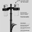 55-Inch Adjustable Quadpod Phone Stand with Dual Clip & Screw - 5