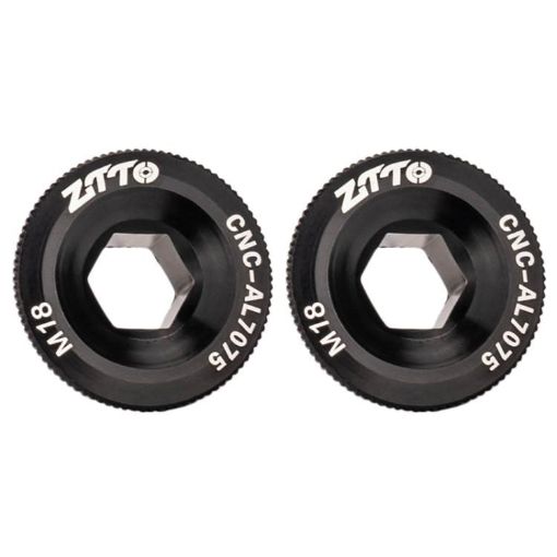 ZTTO 2pcs M18 Black Aluminum Crank Cover Screws for Mountain Bikes - 1