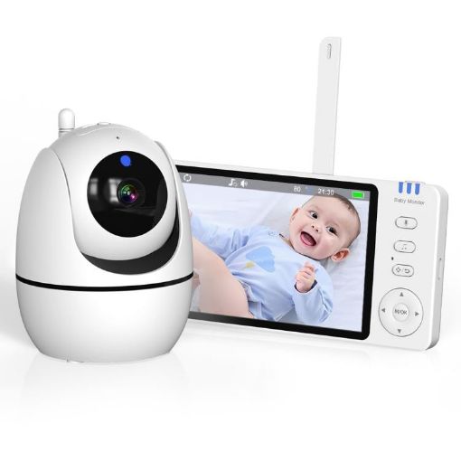 5" 1080P HD Baby Monitor Camera with US Plug - 1