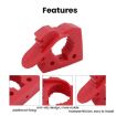 Adjustable Rubber Clamp: 2 Red & 2 Black Car Quick-Fix Clips - 4