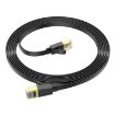 hoco US07 Cat 6 Pure Copper Gigabit Flat Cable 3m (Black) - 1