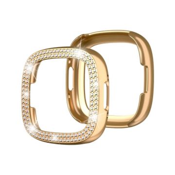 Rose Gold Diamond Case for Fitbit Versa 4/Sense 2 Watch - 1