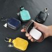 Dark Blue Leather Storage Bag for Apple AirPods Bluetooth Earphone - 3