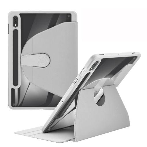 Samsung Galaxy Tab A7 10.4 2020 360 Rotating Leather Case (Grey) - 1
