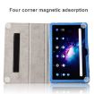 TCL Tab Pro 5G Blue Leather Flower Embossed Tablet Case Holder - 6
