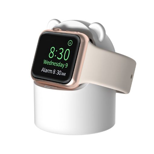 Apple Watch Silicone Charging Holder, No Charger Included (White) - 1