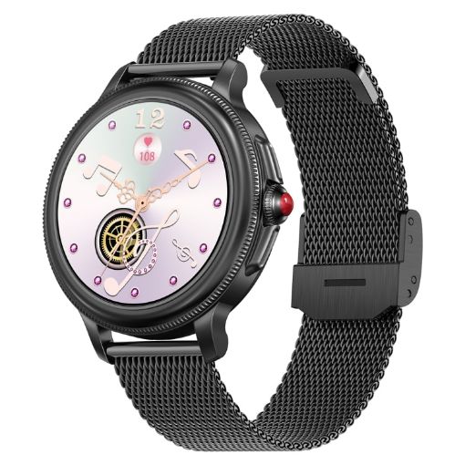 CF96 1.2" Waterproof Smart Steel Strap Wristband, Heart/BP Monitor - 1